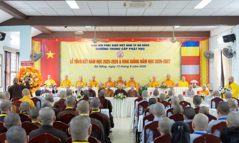 Trường Trung cấp Phật học Đà Nẵng tổng kết năm học 2025–2026 và khai giảng năm học 2026–2027